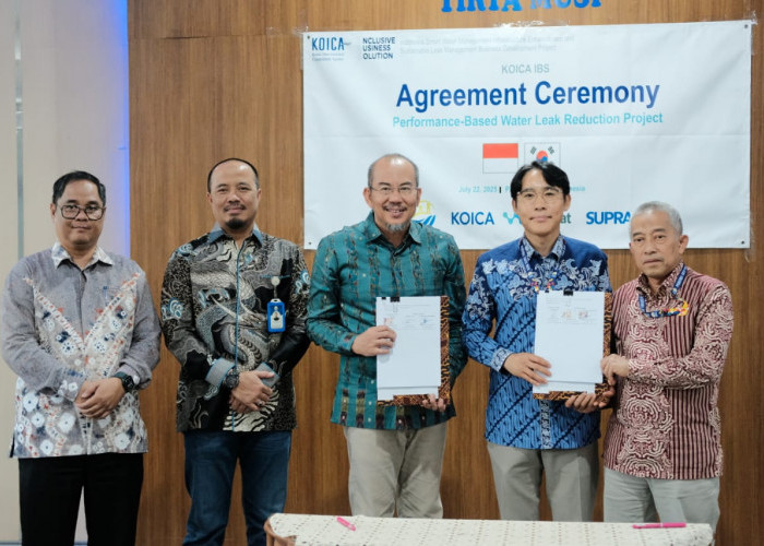 Efisiensi Operasional hingga Transfer Teknologi Berbasis AI, Perumda Tirta Musi MoU dengan Konsorsium Korsel 