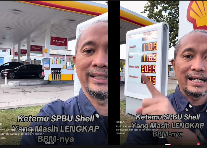 Amazing, Fitra Eri Temukan SPBU Shell Masih Lengkap Jualan BBM, Lokasinya Disini?