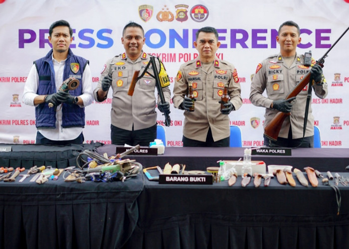 Polres OKI Amankan Pembuat Senpira di Desa Berkat, Ops Senpi Musi Hari ke-10