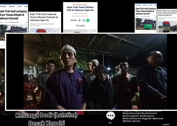 Beredar Video Keluarga Sopir Truk Tewas Ditujah di Ogan Ilir Minta Tolong Kapolri Agar Pelaku Cepat Ditangkap