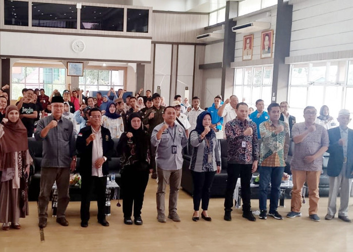 Ratusan Insan Media Ikuti Sosialisasi Pengawasan Partisipatif Pilkada Serentak Gelaran Bawaslu Ogan Ilir