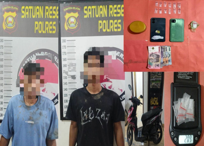 Sedang Duduk Santai di Pondokan, 2 Pengedar Sabu di Payaraman Diciduk Satresnarkoa Polres Ogan Ilir