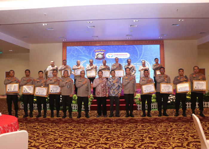 17 Polres Jajaran Polda Sumatera Selatan Terima Penganugerahan Predikat Kepatuhan Standar Pelayanan Publik 