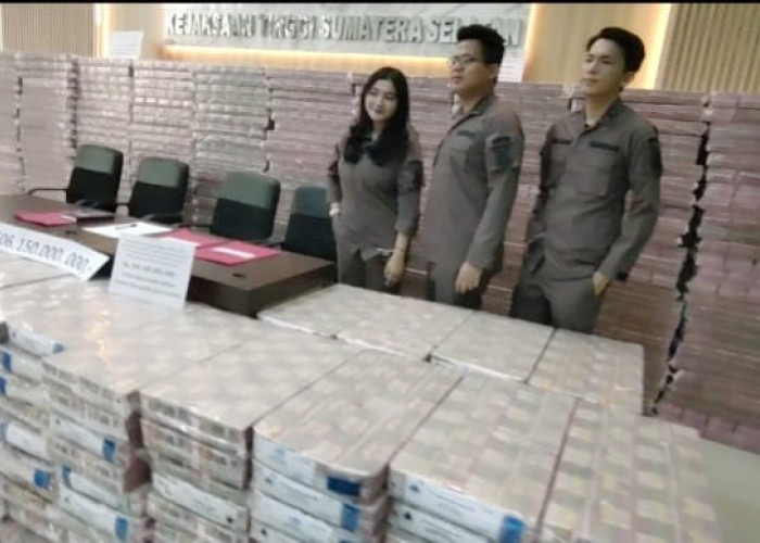 Begini Penampakan Uang Setengah Triliun Lebih yang Berhasil Disita Kejati Sumsel 