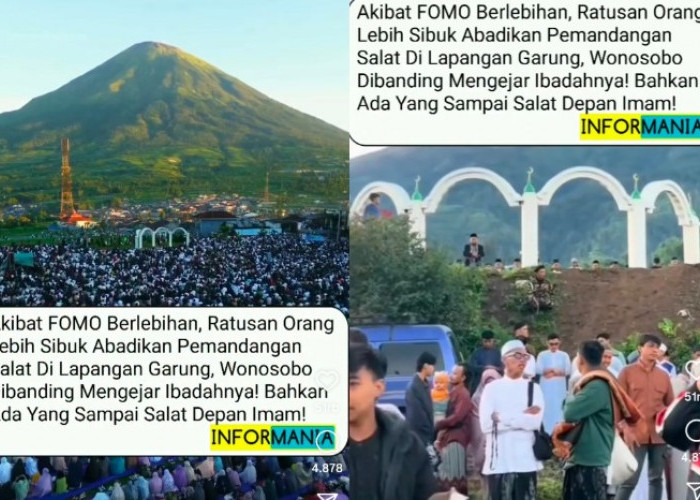 Fenomena FOMO Warnai Salat Idul Adha di Wonosobo, Jamaah Membelakangi Imam Demi Pemandangan Gunung