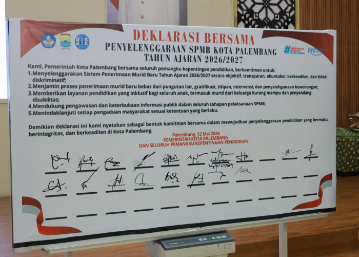 Tolak titipan dan pungli, Palembang Deklarasi Bersama SPMB 2026/2027