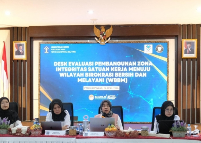 Evaluasi WBBM Digelar, Kanwil Kemenkum Babel Targetkan Pelayanan Prima