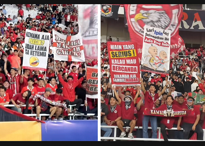 KOCAK, Suporter Timnas Garuda Chant Upin Ipin Pulang Usai Singkirkan Timnas Malaysia