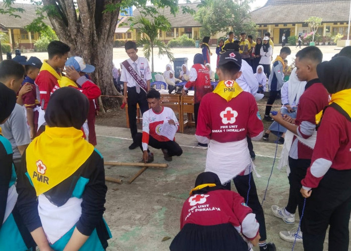 Ratusan Pelajar SMA dan SMP di Ogan Ilir, Antusias Ikuti Lomba PMR di SMAN 1 Indralaya Utara