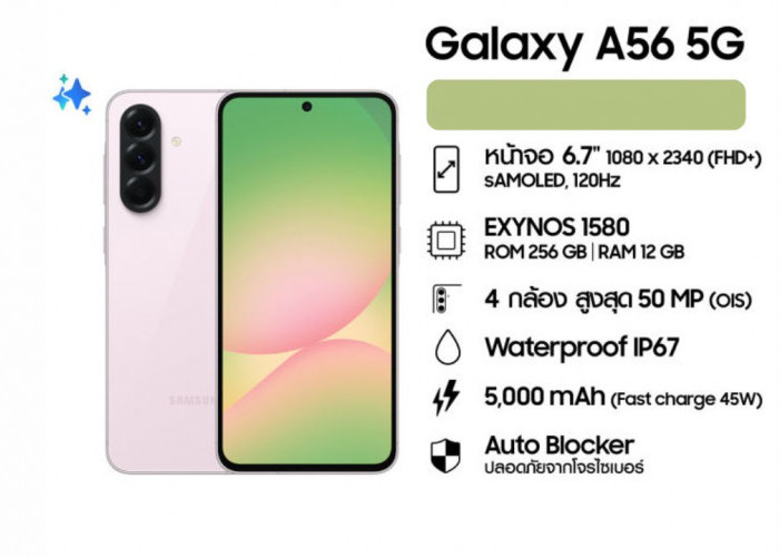 Harga Galaxy A56 5G Terbaru November 2025: Layar Super AMOLED 120Hz, Chipset Exynos 1580!