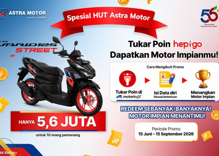Astra Motor Hadirkan Promo HUT ke-56, All New Honda Vario 125 Street Ditawarkan Rp5,6 Juta untuk Pemenang