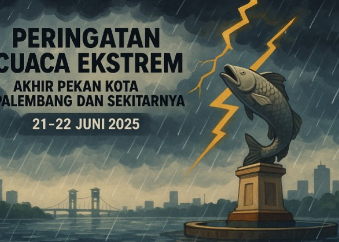 Peringatan Dini Cuaca Ekstrem Mengintai Akhir Pekan, Waspadai Hujan di Sejumlah Wilayah Kota Palembang