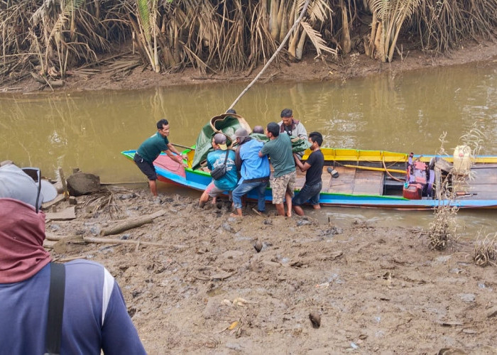 Mencekam! Perahu Nyaris Tenggelam Dihantam Buaya Muara, Suami Hilang Diseret ke dalam Sungai di Banyuasin