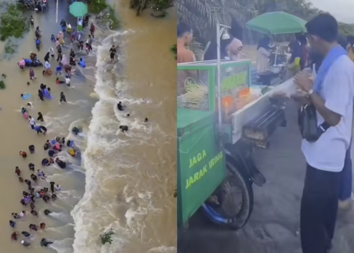 Bencana Banjir di Riau Malah Dijadikan Tempat Wisata, Defenisi Musibah Bawa Berkah Nih! 