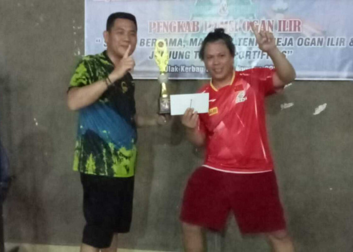 Haryadi Borong 2 Gelar Tenis Meja Pengkab PTMSI Ogan Ilir