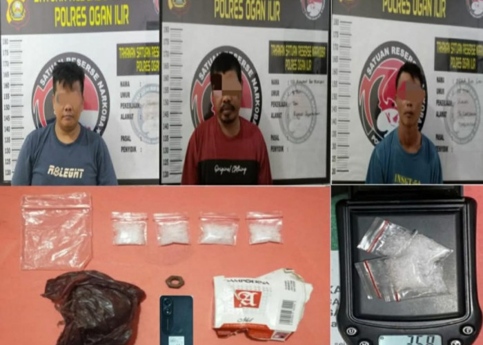 Terlibat Peredaran Barang Haram di Lapas Tanjung Raja, Satres Narkoba Polres Ogan Ilir Tindak 3 Warga Binaan