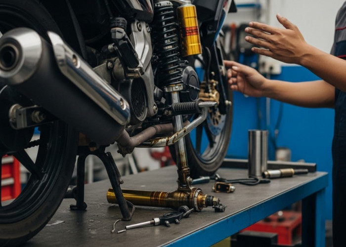Jangan Tunggu Amblas, Ini Ciri Oli Shock Depan Motor Sudah Habis