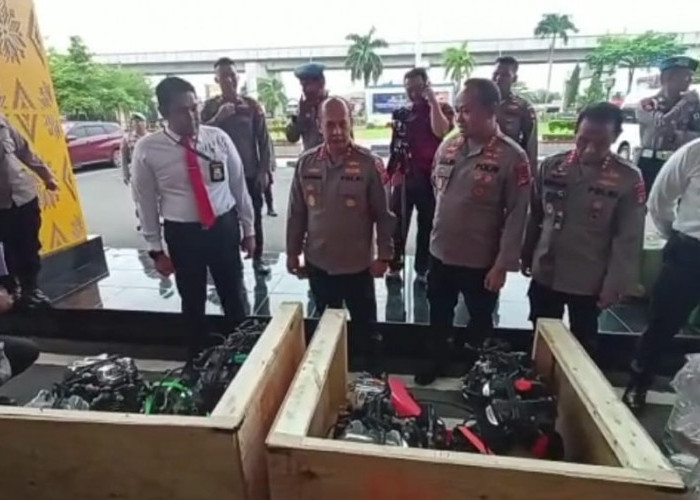4 Unit Mesin Motor Harley Davidson dan Belasan Barang Impor Ilegal Asal Tiongkok Melintas di Palembang