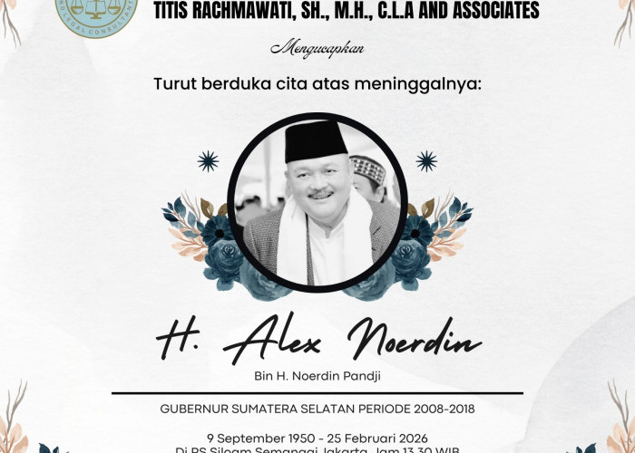 Kantor Hukum Polis Abdi Hukum STIHPADA: Turut Berduka Cita atas Meninggalnya H Alex Noerdin