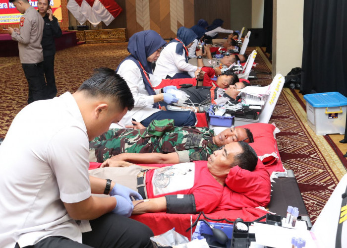 Peduli Kesehatan Masyarakat, Polda Sumsel Gelar Donor Darah Jelang HUT Bhayangkara ke-78