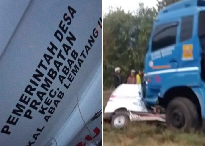 Ambulans Bawa Jenazah Asal PALI Vs Truk Tangki BBM di Gelumbang, 3 Orang Dijemput Maut, 1 Luber