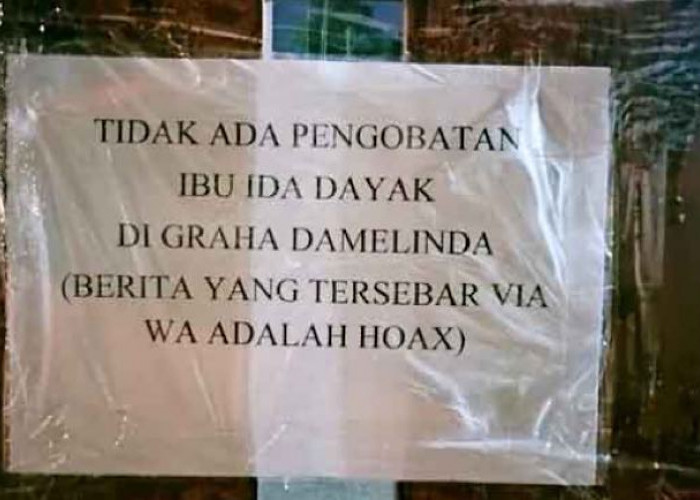 Pengobatan Ida Dayak di Graha Damelinda Palembang Hoaks, Pemilik Gedung Tegaskan Berita Tersebar Tidak Benar