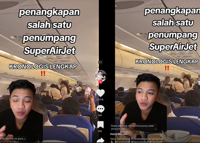 Penumpang Pesawat Super Air Jet Medan-Jakarta Ditangkap Ternyata Tampar Pramugara Usai Teriak Pesawat Rusak 
