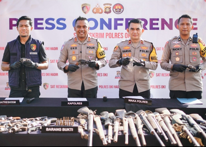 77 Senjata Api Diserahkan Warga di Ops Senpi Musi 2026, Tiga Tersangka Diamankan