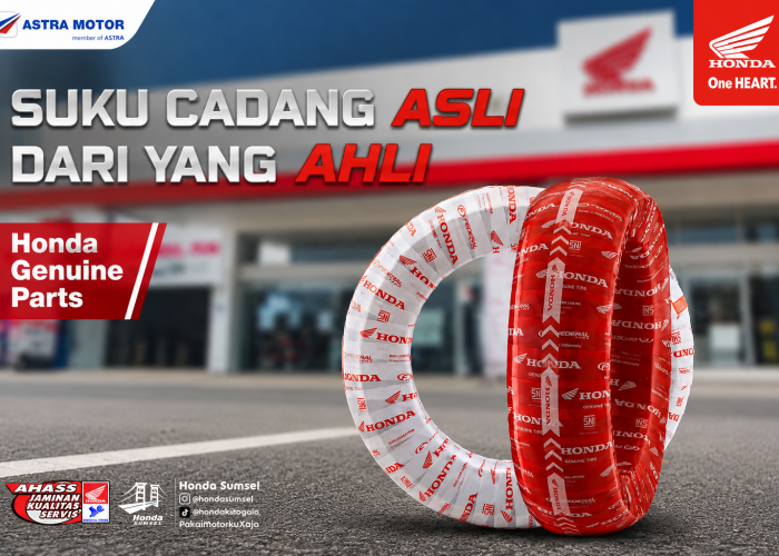 Honda Genuine Parts: Astra Motor Sumsel Ajak Konsumen Gunakan Suku Cadang Asli di AHASS
