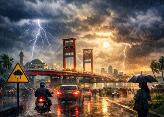 BMKG Ingatkan Potensi Hujan Ringan hingga Lebat di Palembang Hari Ini, Warga Diminta Waspada Cuaca Ekstrem