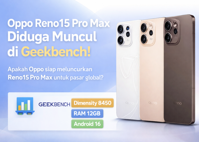 Oppo Reno15 Pro Max Siap Meluncur, Benchmark Geekbench Jadi Petunjuk, Begini Speknya
