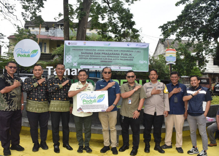 Pelindo Regional 2 Palembang Salurkan Bantuan TJSL untuk Renovasi Taman di Kota Palembang