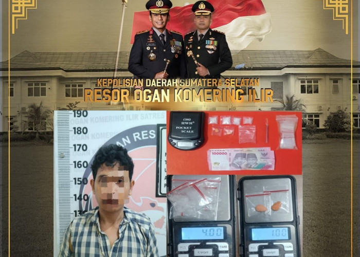 Polisi Gerebek Kampung Narkoba di Desa Mangun Jaya OKI, Satu Pelaku Diamankan