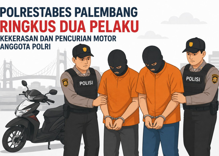 Kurang dari 72 Jam, Polrestabes Palembang Bekuk Dua Pelaku Begal Anggota Biddokkes Polda Sumsel
