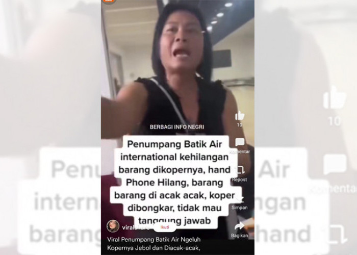 Viral! Penumpang Batik Air Ngamuk, Isi Koper Diacak-acak dan Handphone Lenyap
