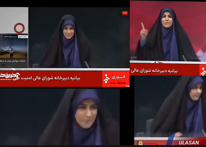 Presenter TV Iran Sahar Emami Tetap Mengudara Meski Kantornya Dihantam Bom Zionis 
