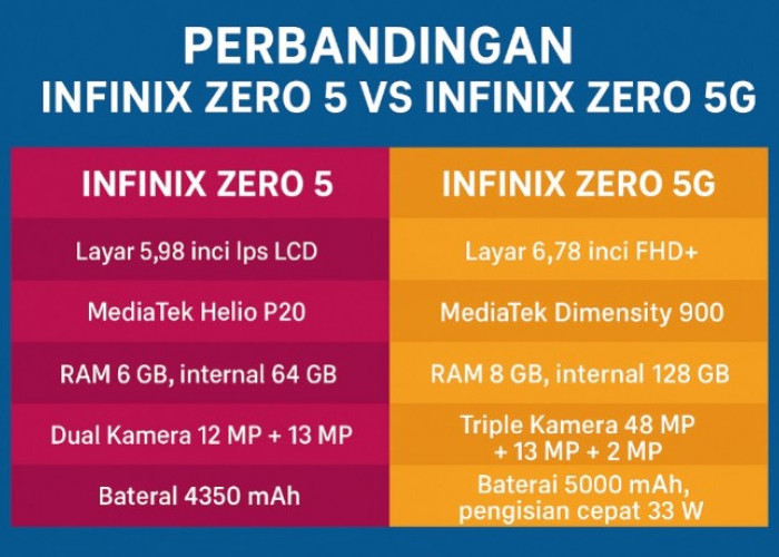 Perbandingan Infinix Zero 5 vs Infinix Zero 5G: Evolusi Teknologi dari Era Lama ke Konektivitas Super Cepat