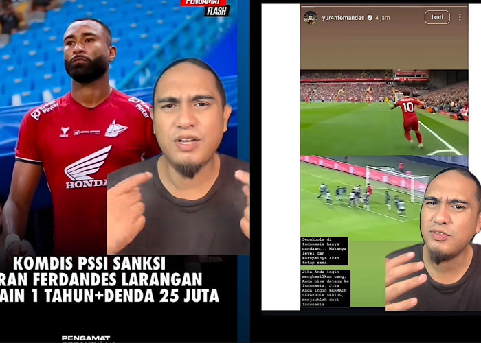 Ngeri Sanksi Buat Yuran Fernandes Kritik Tajam Wasit, Larangan Bermain 1 Tahun dan Denda Rp25 Juta