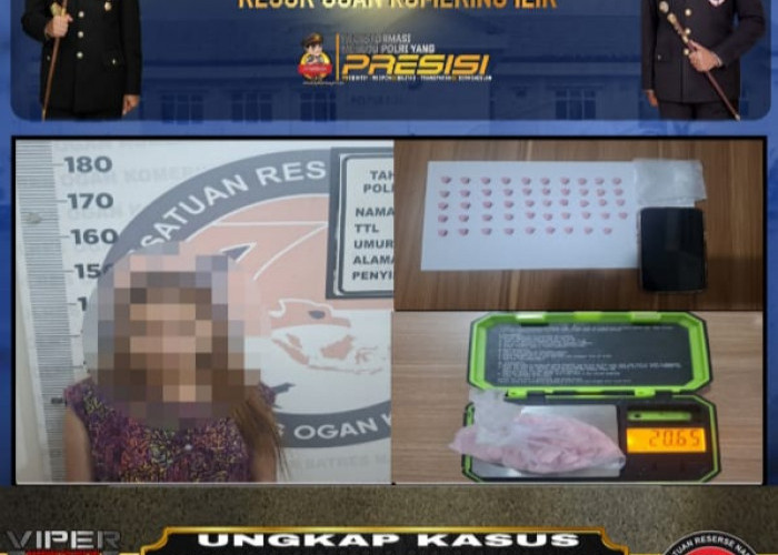 Satresnarkoba Polres OKI Ungkap Peredaran Ekstasi di Desa Petaling, Pelaku Berusia 19 Tahun