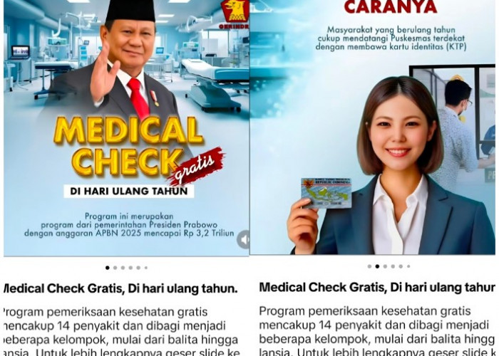 Heboh Medsos Mimin Gerindra Posting Program Medical Check-Up Gratis Saat Ultah, Benarkah?