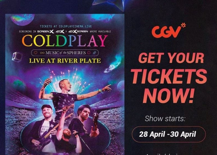 Fantastis, CGV PTC Mall Palembang akan Tampilkan Konser Coldplay Live From Afganistan
