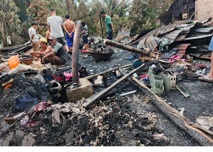 5 Rumah di Sungai Menang OKI Hangus Terbakar, Kerugian Ratusan Juta Rupiah