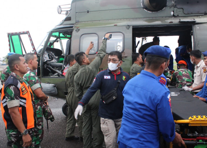 Heli Super Puma H-3211 Milik TNI AU Berhasil Evakuasi Kapolda Jambi