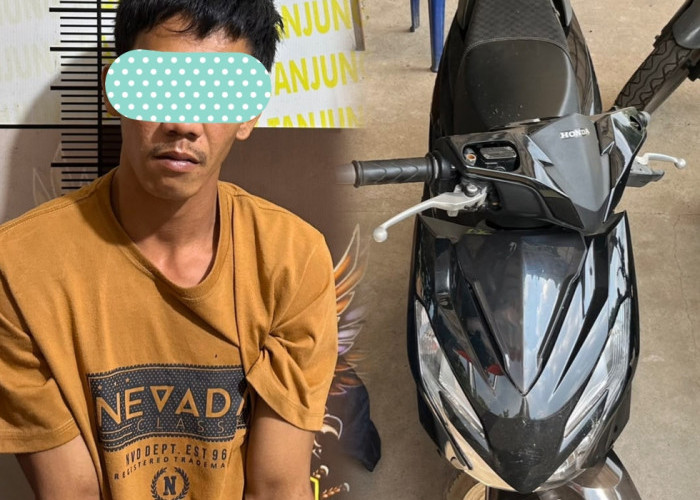 Larikan Sepeda Motor Teman dengan Alasan Beli Gorengan, Pria di Ogan Ilir Diamankan Polsek Tanjung Raja