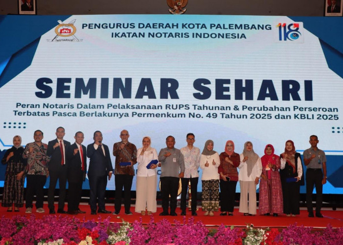Hadiri Seminar INI, Kakanwil Kemenkum Sumsel Soroti Regulasi dalam Praktik Kenotariatan
