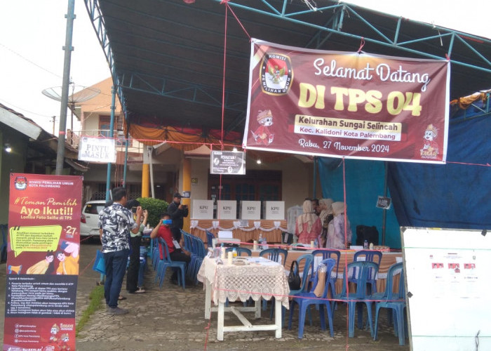 Pencoblosan di TPS 04 Sungai Selincah Kecamatan Kalidoni, Palembang Dimulai