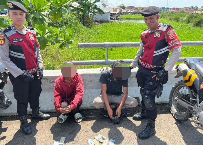 Ciptakan Kondusifitas Wilayah, Sat Samapta Polres Ogan Ilir Amankan Terduga Pelaku Pungli di Pintu Tol