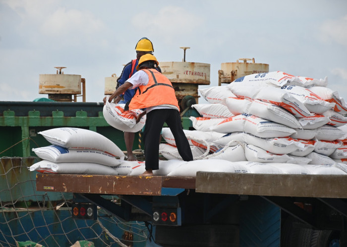Satgas Pangan Tinjau Aktivitas Bongkar Muat 4.500 Ton Beras Impor di Pelindo Regional 2 Palembang 