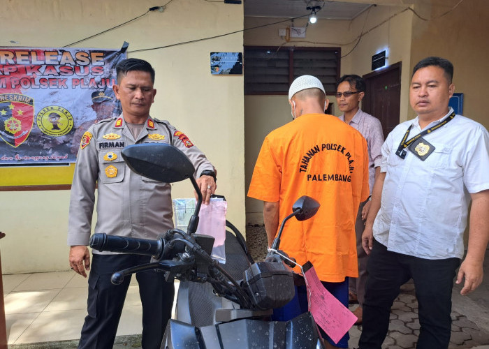  3 Kali Tadah Motor Hasil Curian, Ayong Ditangkap Polsek Plaju Palembang 