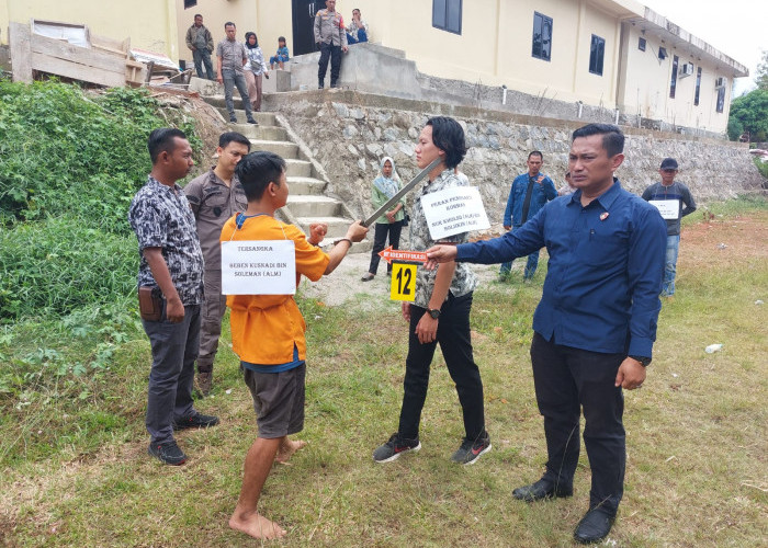 Polisi Reka Ulang Kasus Pembunuhan Karyawan Perkebunan Sawit di OKU Timur, 22 Adegan Diperankan Tersangka